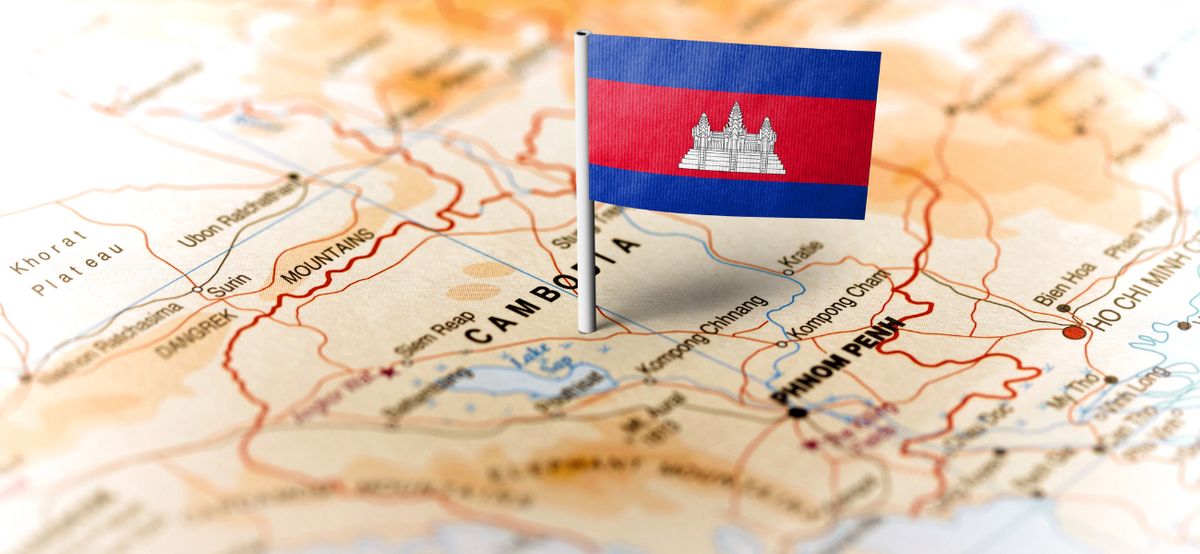 Mapa de Camboya por regiones y atractivos turísticos