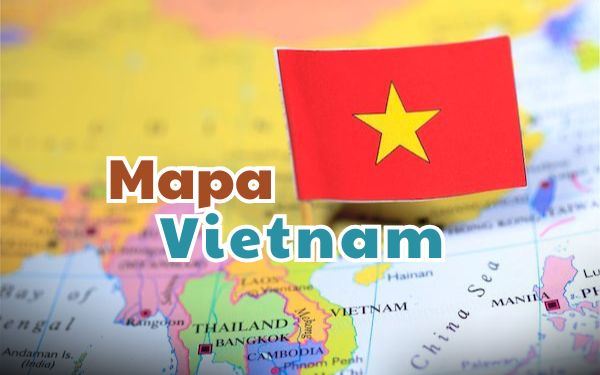 Mapa turístico de Vietnam completo de norte a sur
