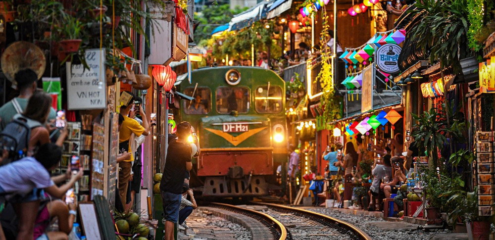 Hanoi Train Street is famous for its unique charm and close proximity to the railway tracks.