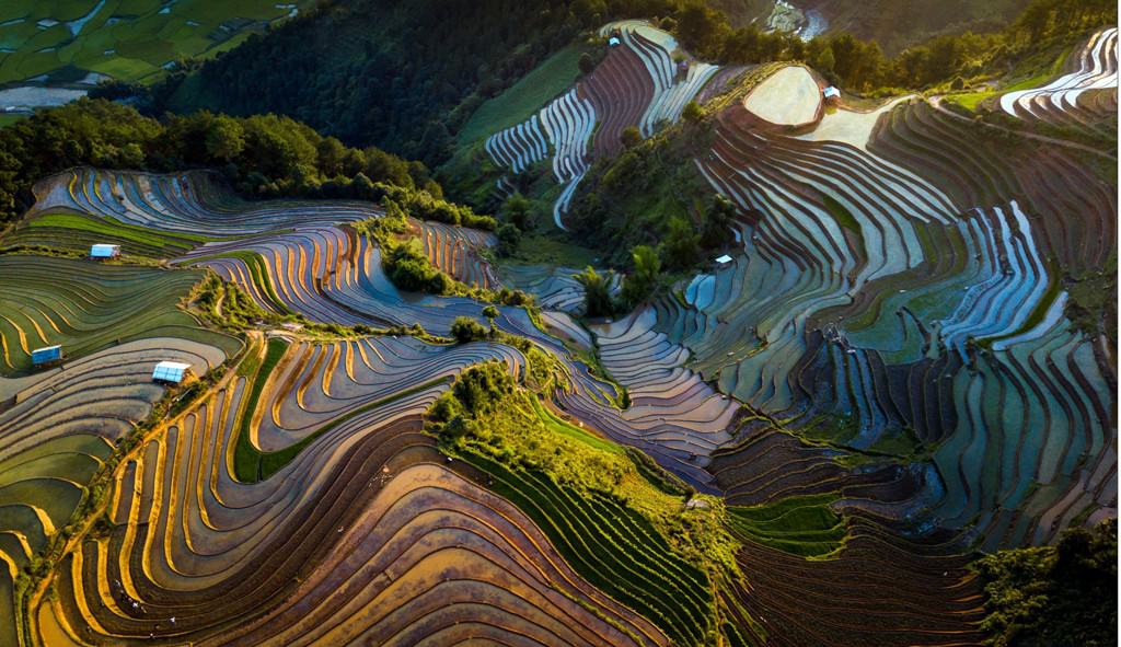 [Photos] Beauty of the Terraced Fields During Water Pouring Season in North Vietnam