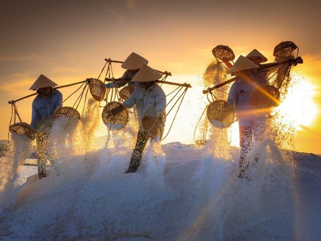 La belleza de las salinas de Hon Khoi
