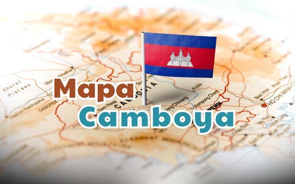 Mapa de Camboya por regiones y atractivos turísticos