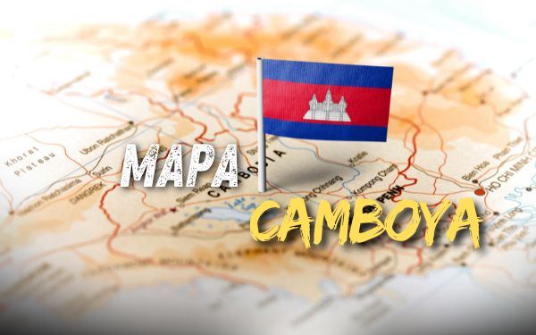 Mapa de Camboya por regiones y atractivos turísticos