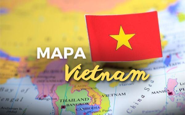 Mapa turístico de Vietnam completo de norte a sur