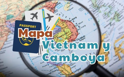 Mapa turístico de Vietnam y Camboya para un viaje sin fronteras