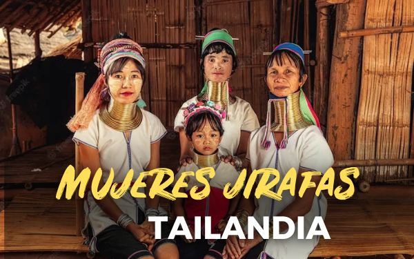 Mujeres jirafas de Tailandia, con tradición mistérica del tribu