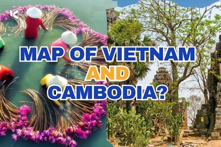 Vietnam and Cambodia tourist map for a borderless trip!