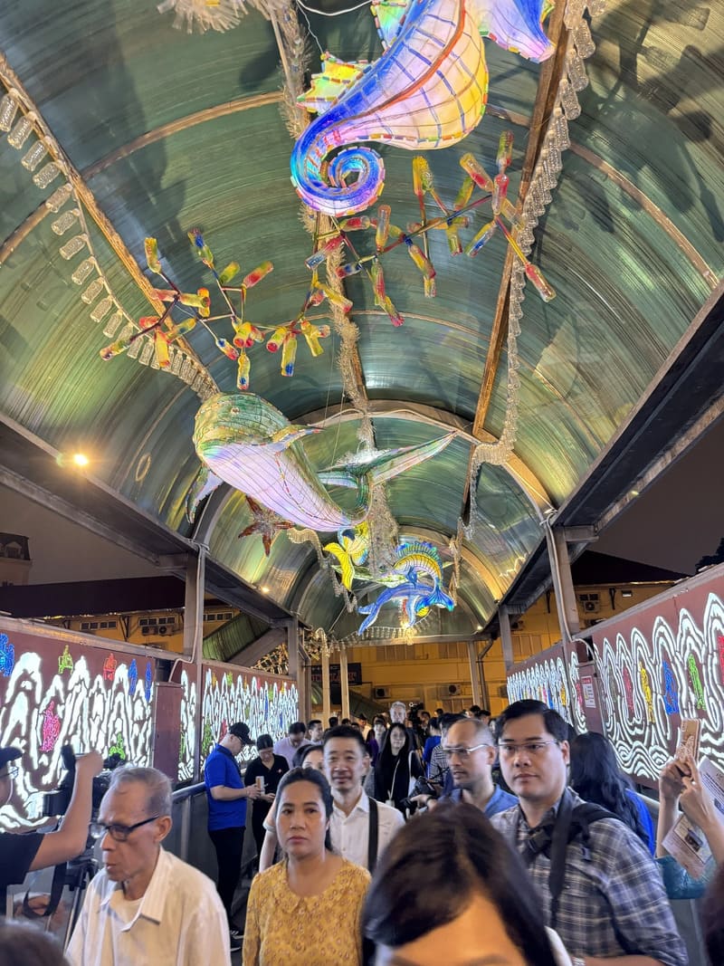 el espacio artistico en el puente en calle de tran nhat duat