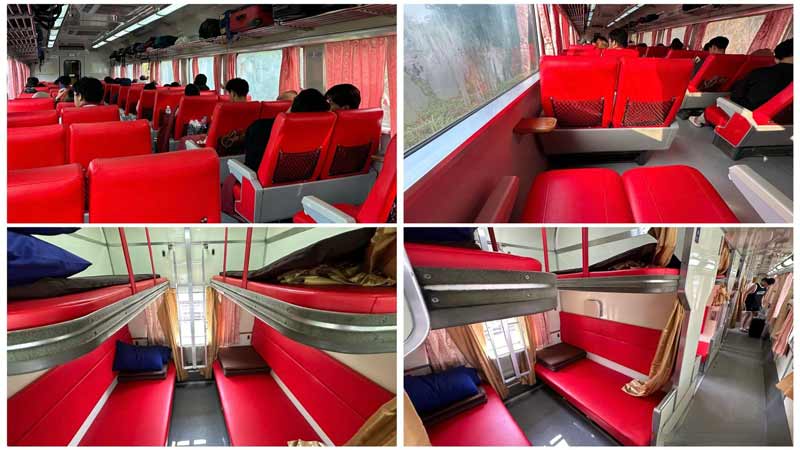 tren en laos - comodidad