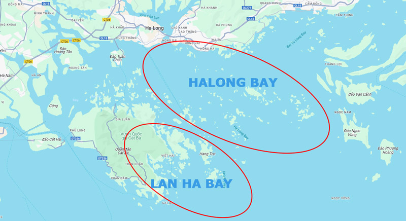 lan ha bay and ha long bay