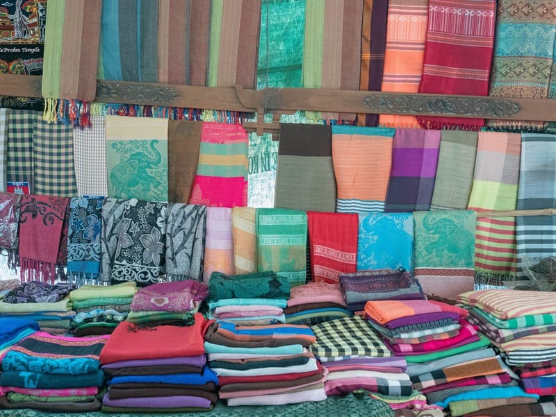 A fabric stall on Koh Dach