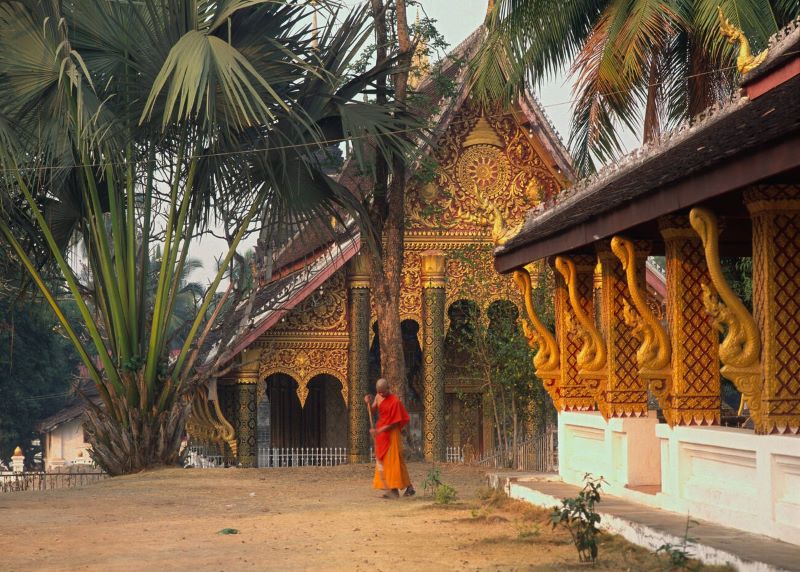 Ancient temples of the ancient capital of Laos, a sacred beauty