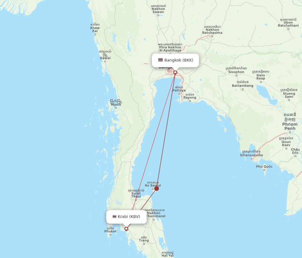 Flights from Bangkok to Krabi