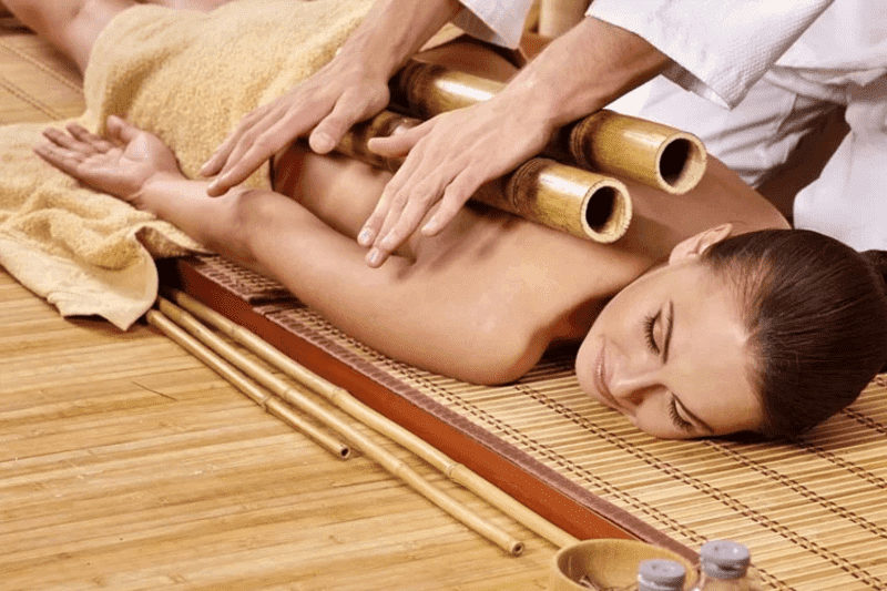 Bamboo roller massage