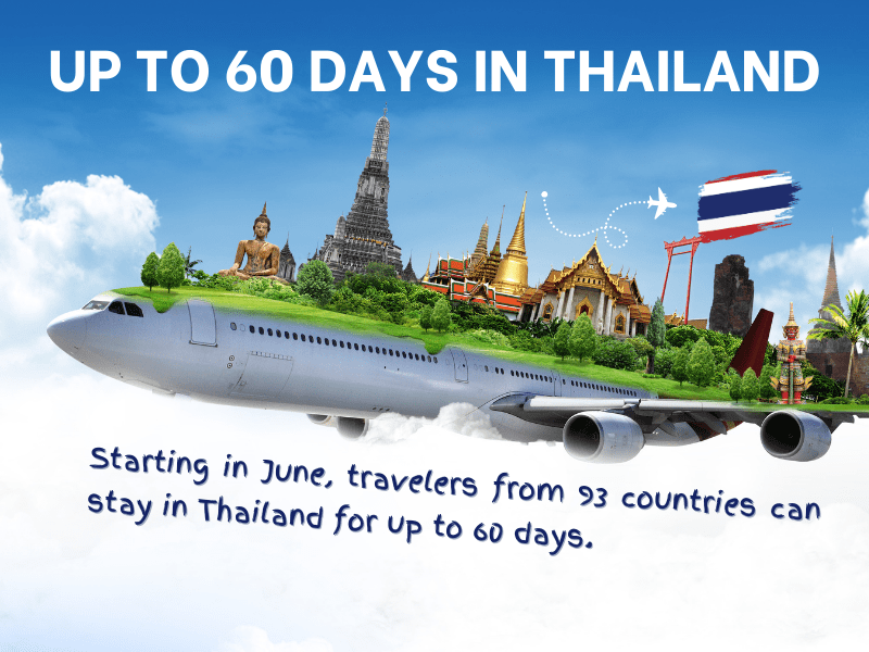 60-Day Visa Stays, Thailand Extends Tourist Visa 