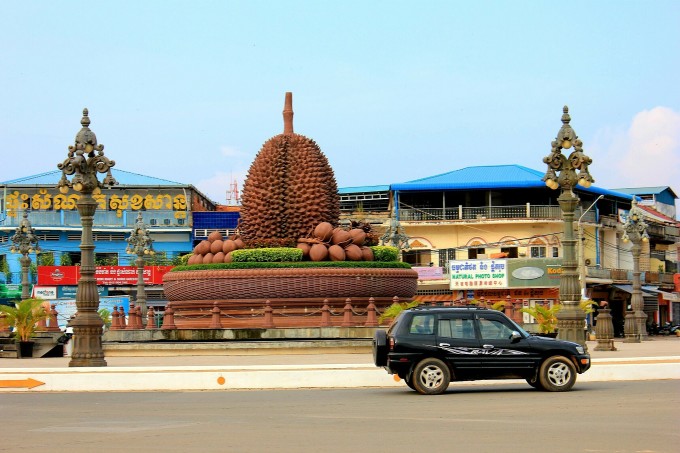 The durian, emblem of the city of Kampot