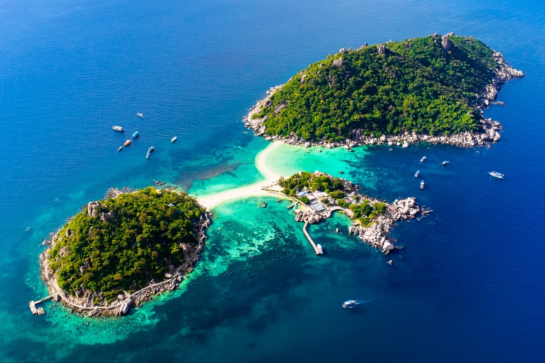 Koh Tao, nicknamed Turtle Island