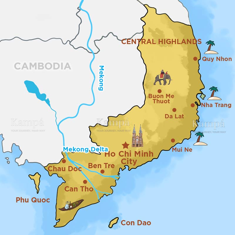 map of the south (con dao)