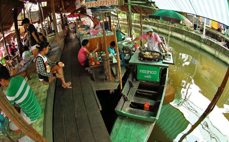 mercado flotante tailandia