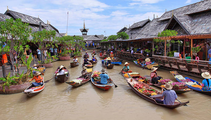 mercado flotante tailandia