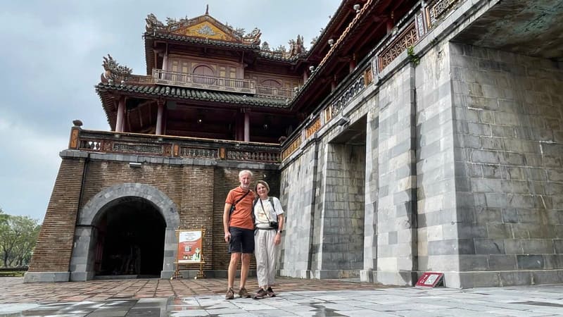 Our dear travelers at the Hue Citadel