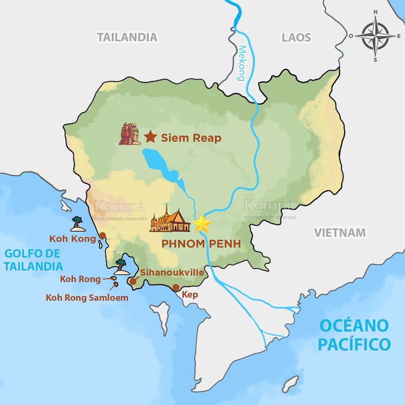mapa de islas de camboya
