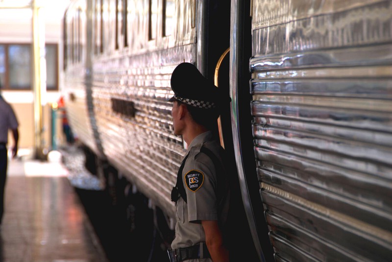 Security guard at Hua Lamphong train station