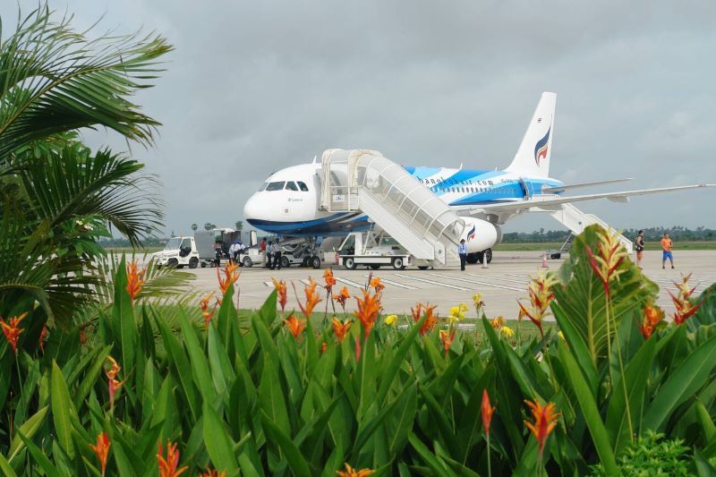 Siem Reap Airport beautifies with floral hues