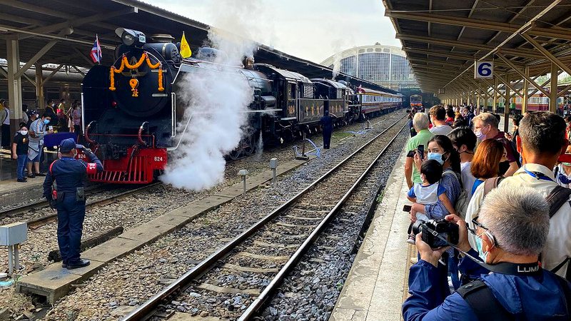 steam train in thailand