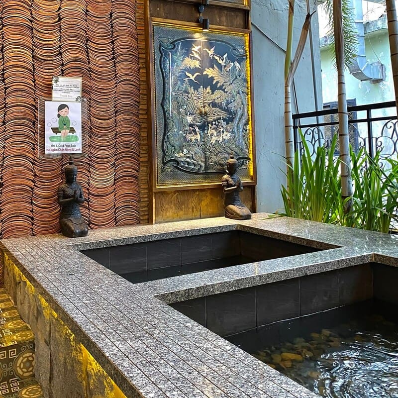 The interior of the Temple Leaf Spa