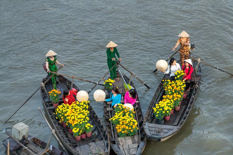 The rainy season is the best time to discover the Mekong Delta.