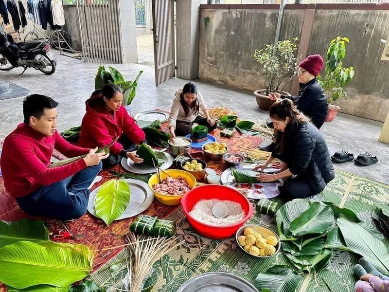 año nuevo en vietnam preparar banh chung