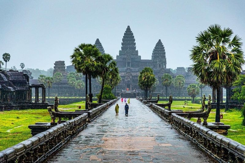 angkor wat en lluvioso dia