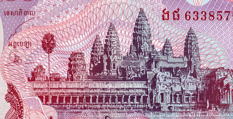 These five characteristic towers appearing on Cambodia's riel banknotes