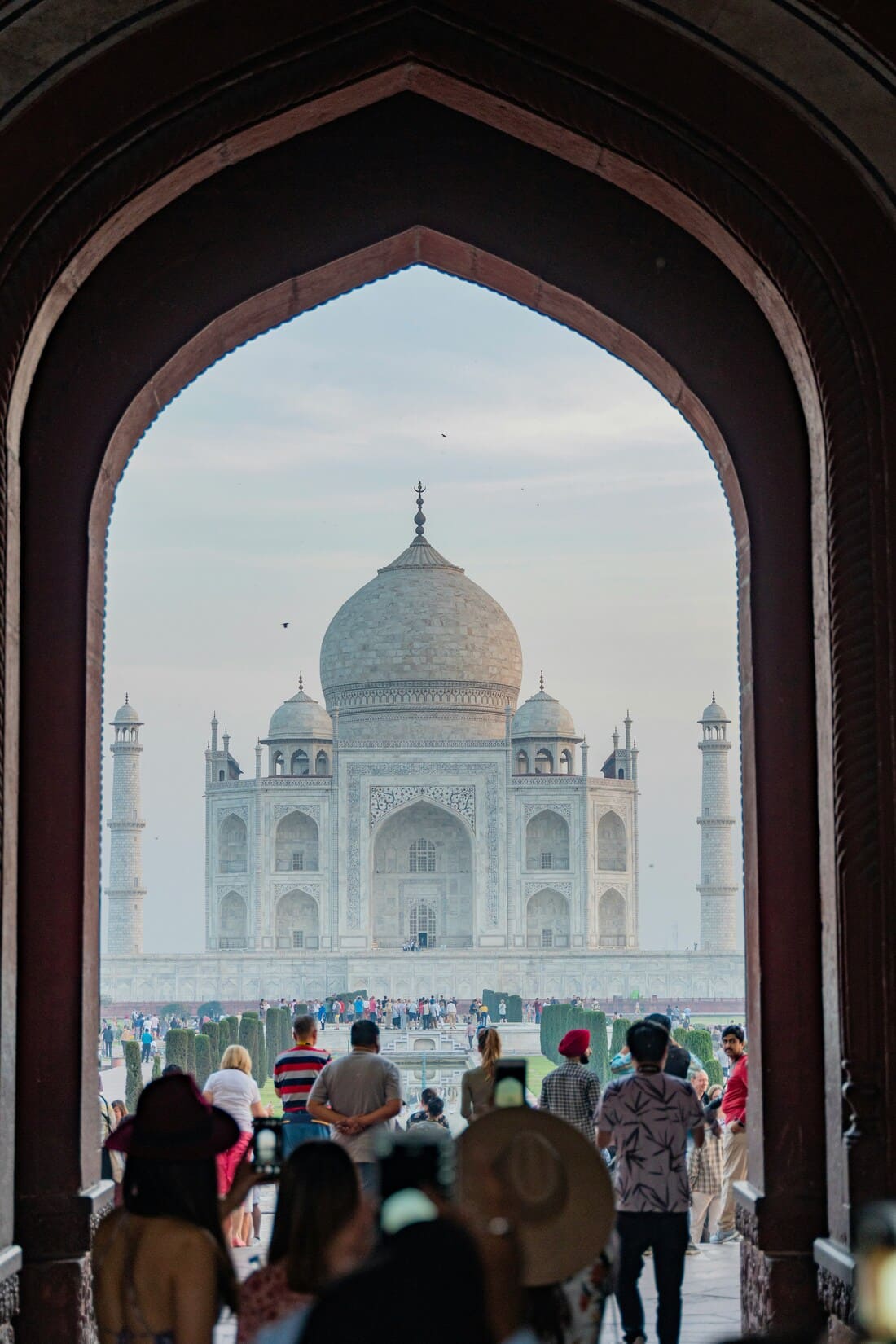 The Taj Mahal, a white marble masterpiece in Agra on the banks of the Yamuna River, symbolizes eternal love with unparalleled architectural grace