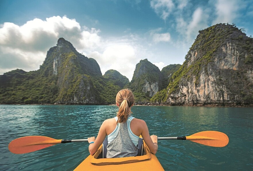 Kayak to explore deeper into the nooks and crannies of Bai Tu Long Bay
