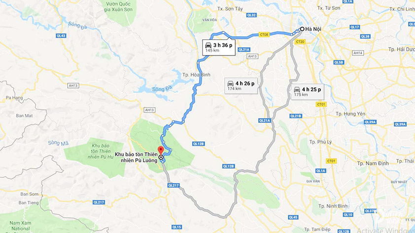 how to get to pu luong
