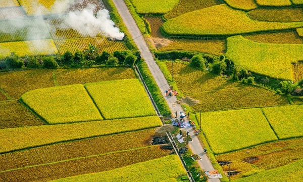 Rustic landscapes of the village of Lac à Mai Chau