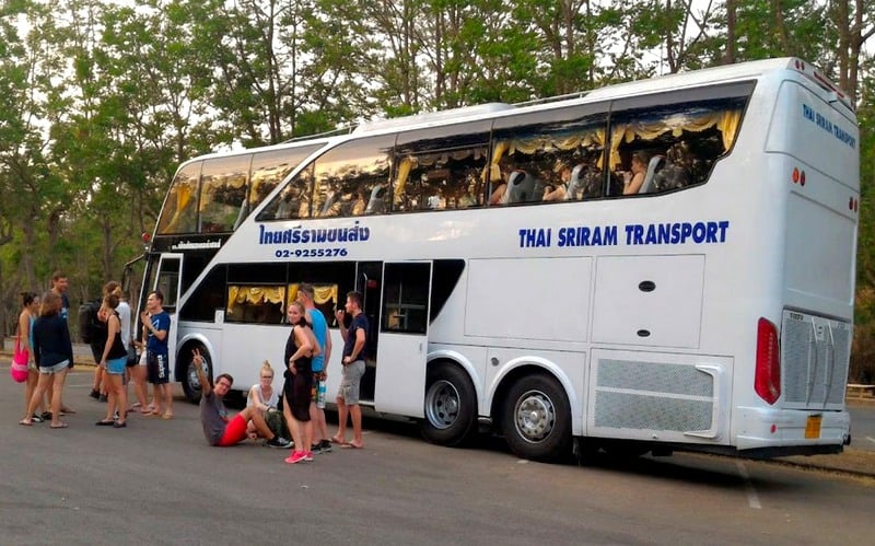 Night trip: Bus from Bangkok to Surat Thani