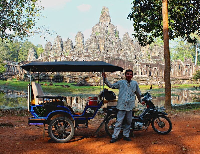 You can easily find a tuk-tuk around tourist destinations