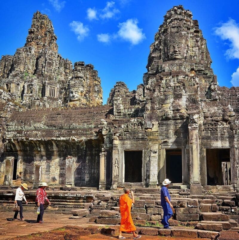 This temple has undergone many modifications and additions by the successive monarchs of the Khmer Empire