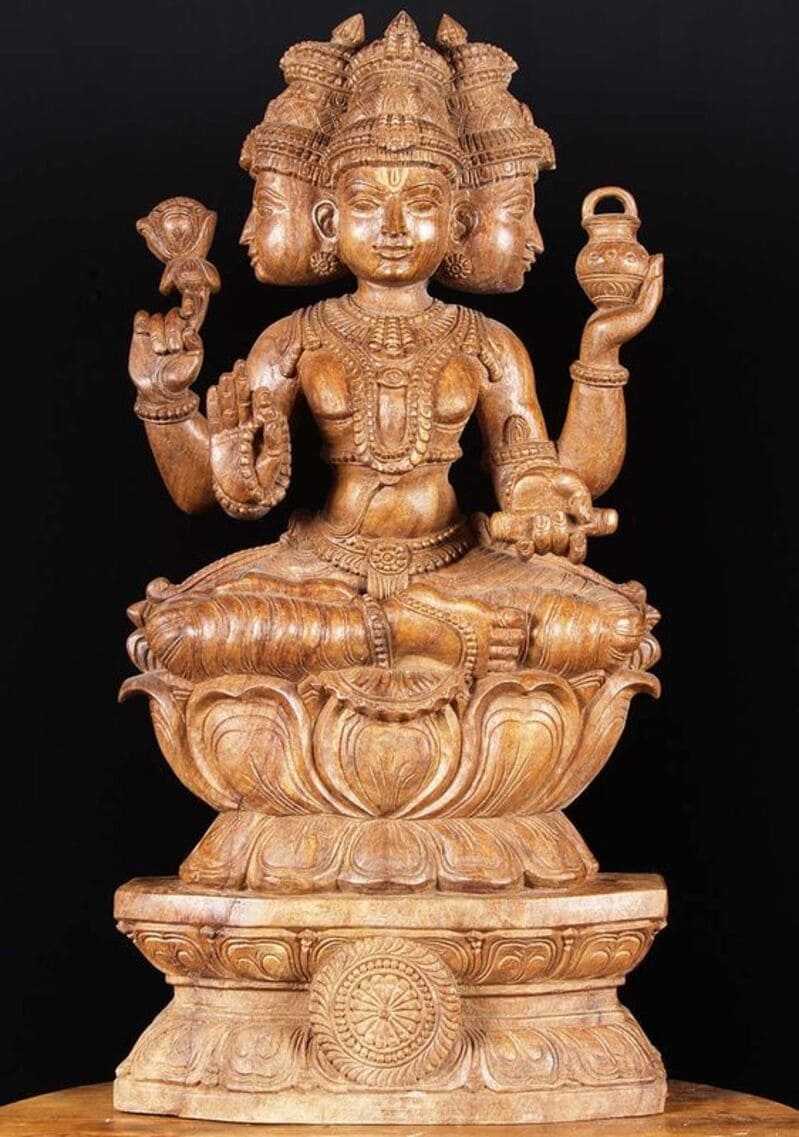 A statue of the god Brahma