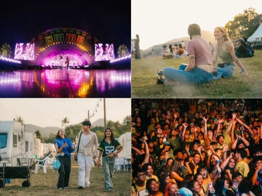 Crowd and stage at Big Mountain Music Festival, Khao Yai