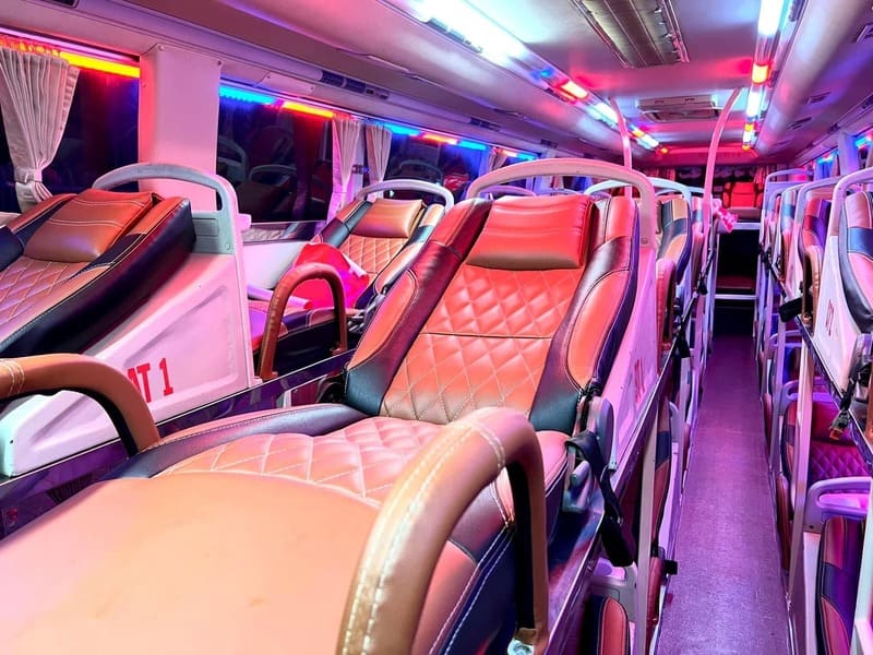 Interurban buses for overnight transfers are equipped with all the necessary amenities