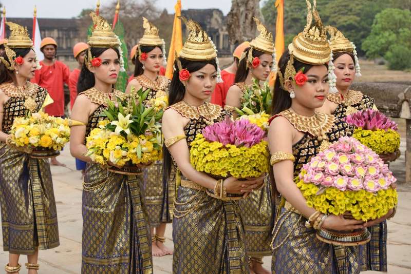 Khmer New Year at Angkor Wat in Siem Reap, Cambodia