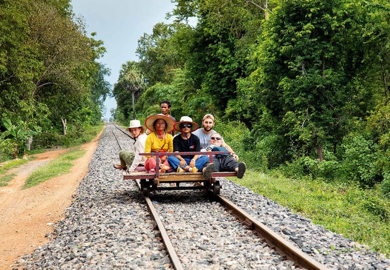 The bamboo train in Battambang, a unique travel experience