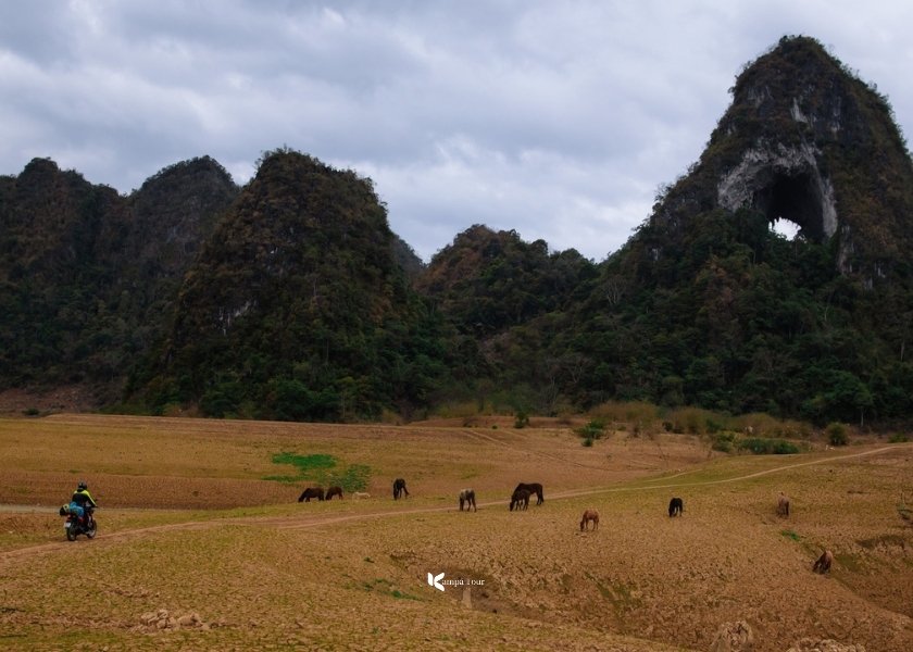 The Eye of God Mountain during the dry season