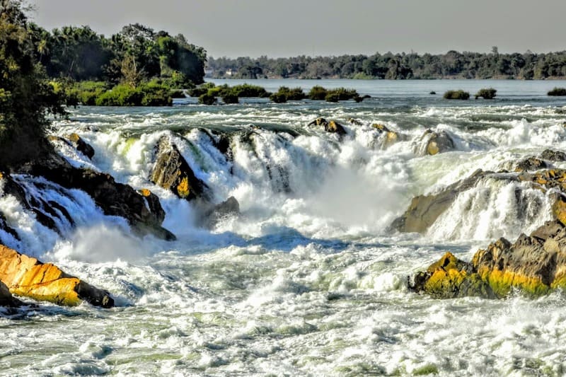 The "4000 islands" or "Si Phan Don" in Laotian - an archipelago located in the middle of the Mekong River