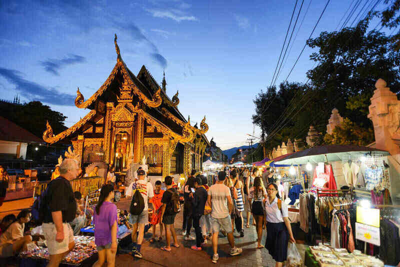 Night markets and bustling pedestrian streets in Chiang Mai
