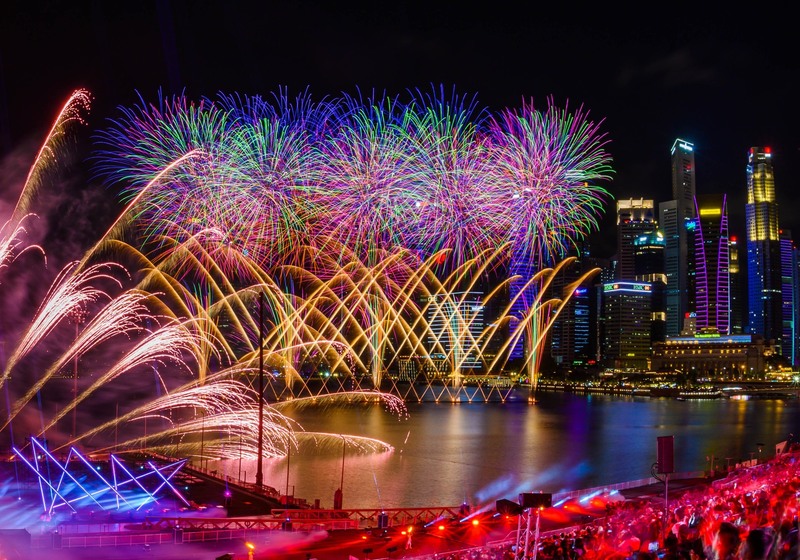 Singapore, New year countdown, Marina Bay